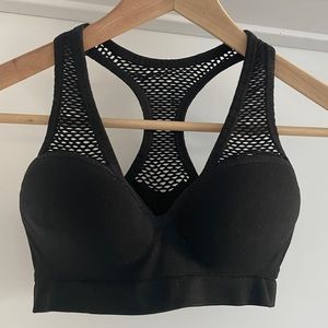 Sexy Push-up Black Racerback Sports Bra